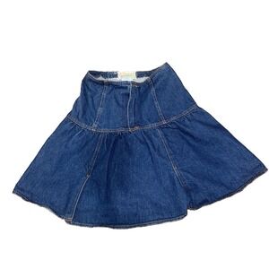 Vintage Free Agent Denim Jean Skirt Size‎ 9-10 Cowgirl Western Y2K